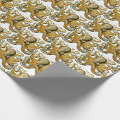 Krake, die Vintage Tentakeln zeichnet Geschenkpapier (Ecke)