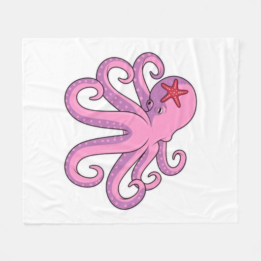 Krake Fleecedecke (Vorderseite (Horizontal))