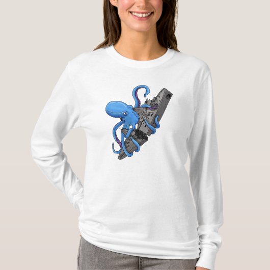 Krake GEGEN Öltanker T-Shirt (Vorderseite)