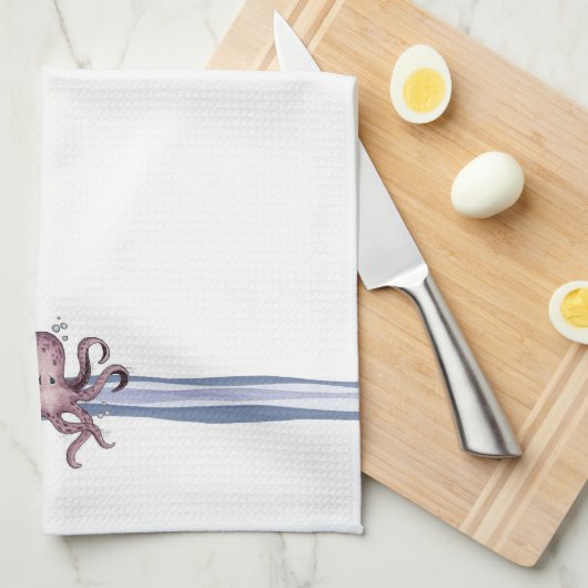 Krake - Geschirrtuch (Viertel Falte)