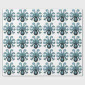 Krake in aquamarinem geschenkpapier (Flach)
