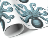 Krake in aquamarinem geschenkpapier (Rolleneckpunkt)
