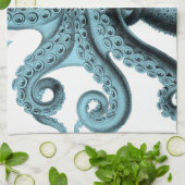 Krake in aquamarinem handtuch (Gefaltet)