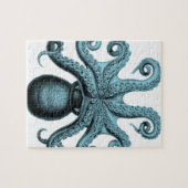 Krake in aquamarinem puzzle (Horizontal)
