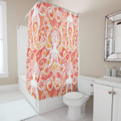 KRAKE korallenroter wunderlicher Duschvorhang (Beispiel)