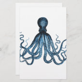 Krake kraken Seeküstenozeanstrandblau Briefpapier (Vorne/Hinten)