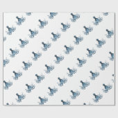 Krake kraken Seeküstenozeanstrandblau Geschenkpapier (Flach)