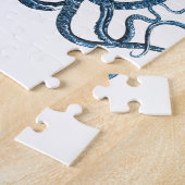 Krake kraken Seeküstenozeanstrandblau Puzzle (Seite)