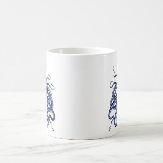 Krake Kraken Vintager Stich Kaffeetasse (Mittel)