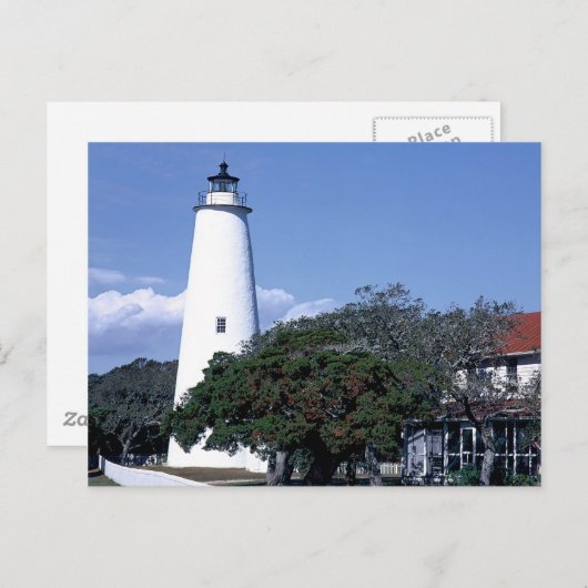 Krake, Leuchtturm Postkarte (Vorne/Hinten)