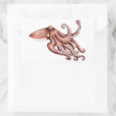 Krake - Octopus vulgaris Rechteckiger Aufkleber (Tasche)