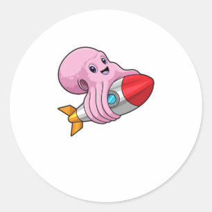 Krake Runder Aufkleber
