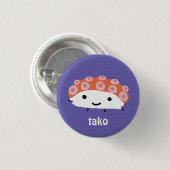 Krake Sushi (Tako) Button (Vorne & Hinten)
