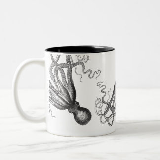 ☞ Krake / The Kraken Vintage Zweifarbige Tasse