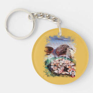 Krake zu dem Staub zu feira/galician Schlüsselanhänger