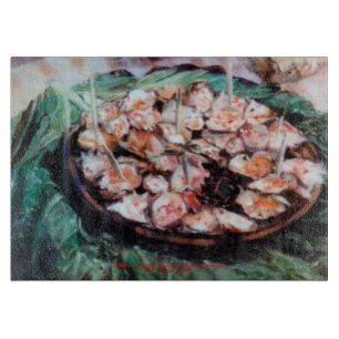 Krake zu dem Staub zu feira/galician Schneidebrett