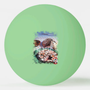 Krake zu dem Staub zu feira/galician Tischtennisball