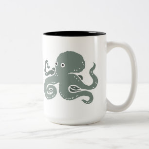 Krake Zweifarbige Tasse