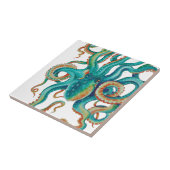 Krakeaquamarine Watercolor-Kunst Fliese (Seite)