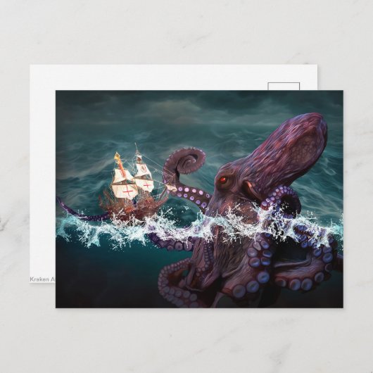 Kraken (2) postkarte (Vorne/Hinten)