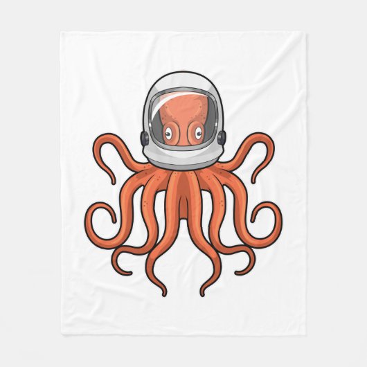 Kraken als Astronaut Fleecedecke (Vorderseite)