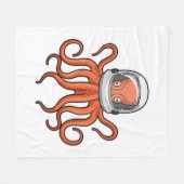 Kraken als Astronaut Fleecedecke (Vorderseite (Horizontal))