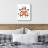 Kraken als Astronaut Leinwanddruck (Insitu (Schlafzimmer))
