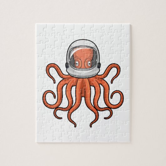 Kraken als Astronaut Puzzle (Vertikal)