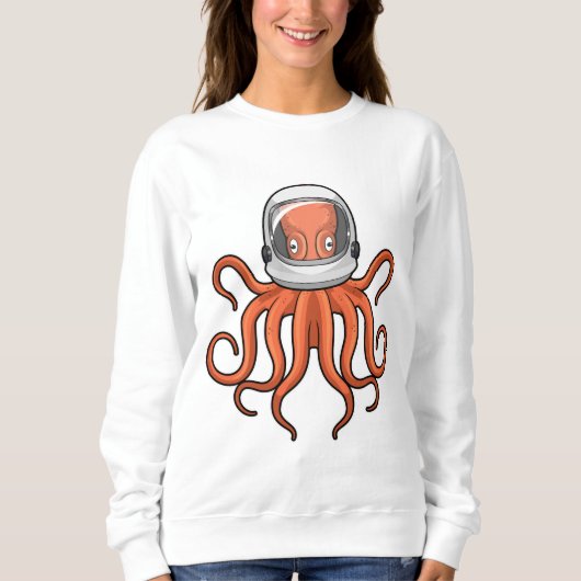 Kraken als Astronaut Sweatshirt (Vorderseite)