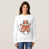 Kraken als Astronaut Sweatshirt (Vorne ganz)