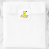Kraken als Banane Quadratischer Aufkleber (Tasche)