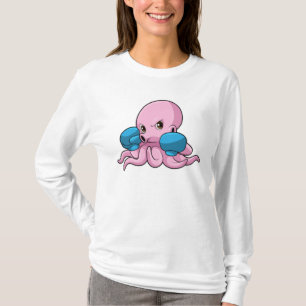 Kraken als Boxer mit Boxhandschuhen T-Shirt