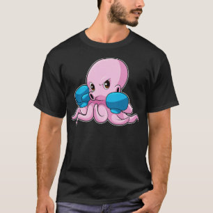 Kraken als Boxer mit Boxhandschuhen T-Shirt