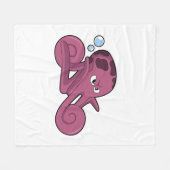 Kraken als Kraftrad Fleecedecke (Vorderseite (Horizontal))