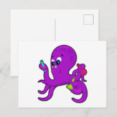 Kraken als Lehrer mit Laborausrüstung Postkarte (Vorne/Hinten)