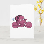 Kraken als Motorrad Karte (Gelbe Blume)