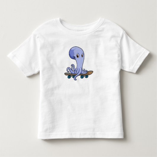 Kraken als Skater mit Skateboard Kleinkind T-shirt (Vorderseite)