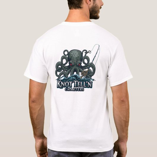 Kraken - Angelboot Virginia Beach T-Shirt (Rückseite)