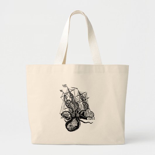 Kraken Angriff Jumbo Stoffbeutel (Vorne)