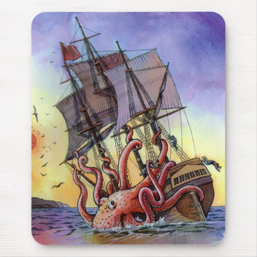 Kraken Angriff Mousepad (Vorne)