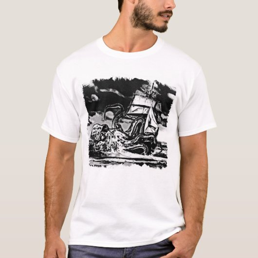 Kraken-Angriff T-Shirt (Vorderseite)