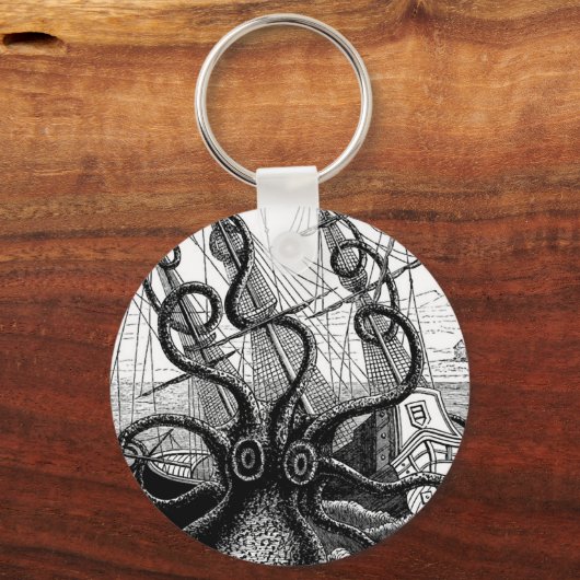 Kraken aß ein Segelschiff Schlüsselanhänger (Vorderseite)