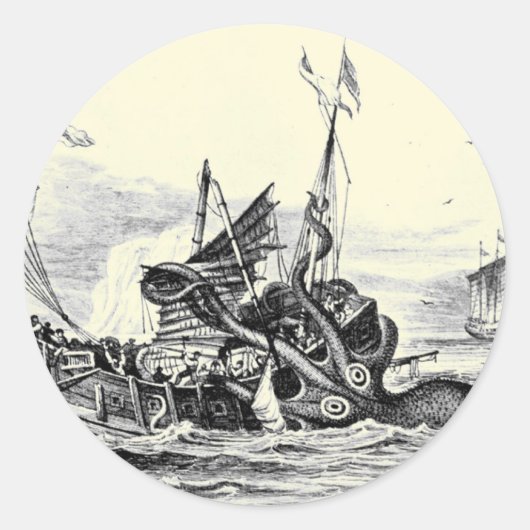 Kraken Attack! Aufkleber (Vorderseite)