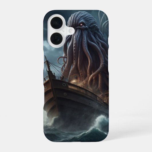Kraken Attack iPhone 16 Hülle (Rückseite)