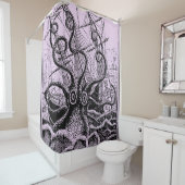 Kraken Attack lila Duschvorhang (Beispiel)