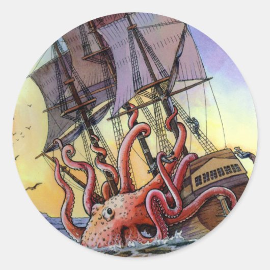 Kraken Attack Sticker (Vorderseite)