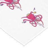 Kraken auf einem Fahrrad Kurzer Tischläufer (Ecke)