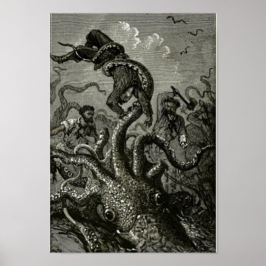 Kraken aus 20000 Ligen unter Wasser Poster (Vorne)