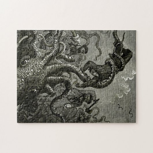 Kraken aus 20000 Ligen unter Wasser Puzzle (Horizontal)