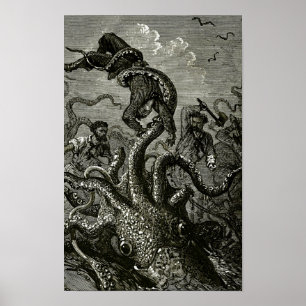 Kraken aus 20.000 Meilen unter dem Meer Poster